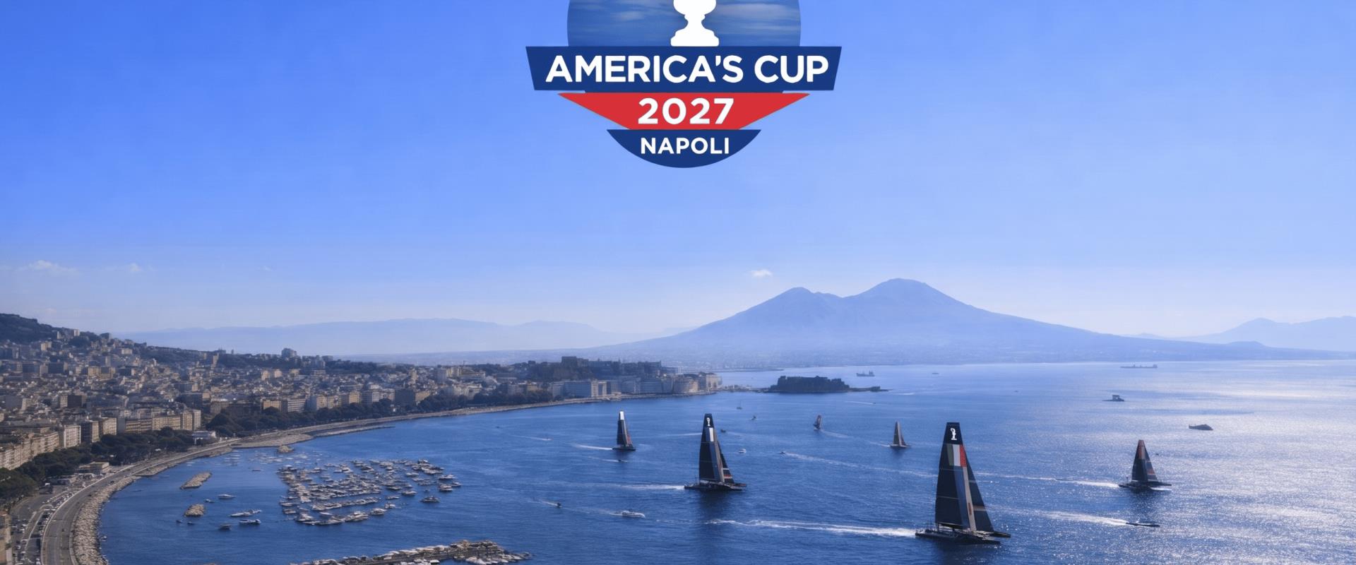 Regate America''s Cup 2027 a Napoli viste da Posillipo, vicino Hotel Paradiso Napoli
