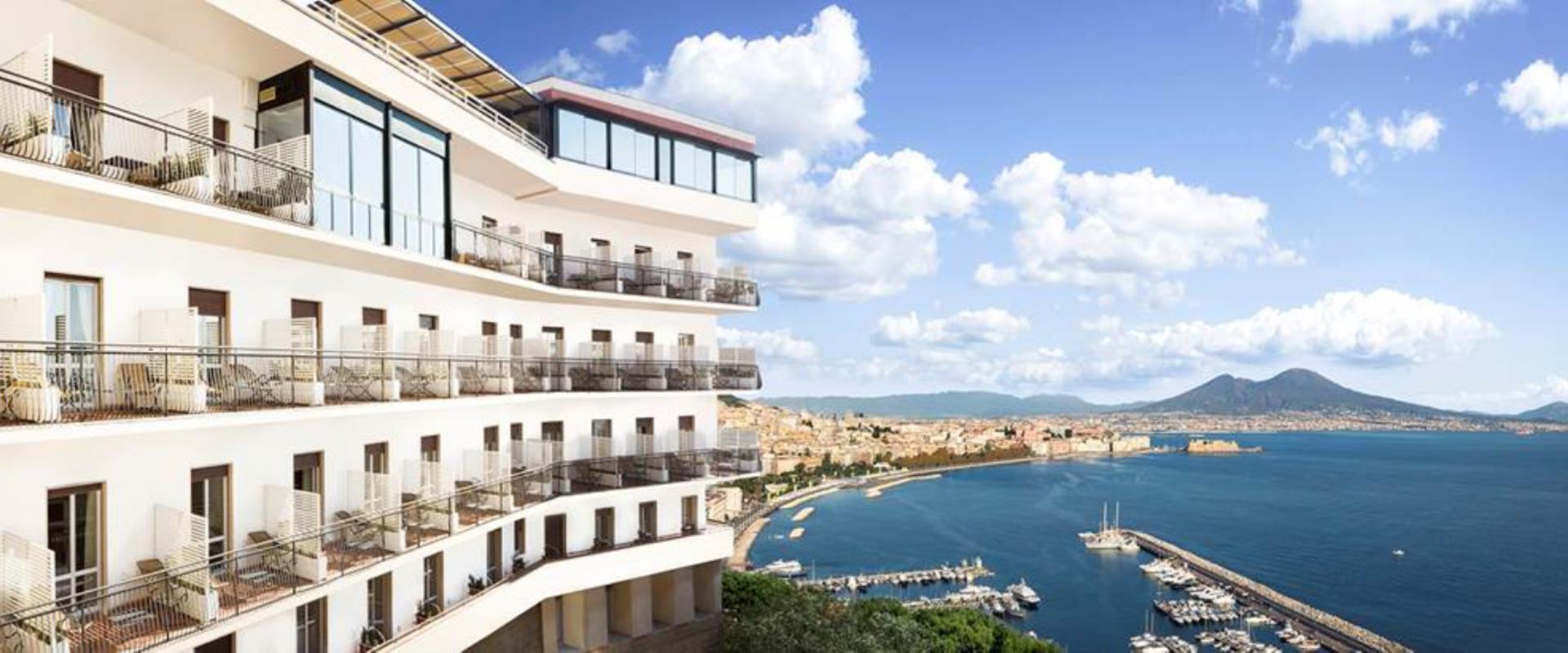 Hotel Paradiso Neapel. Blick auf die Bucht von Neapel Posillipo hotel