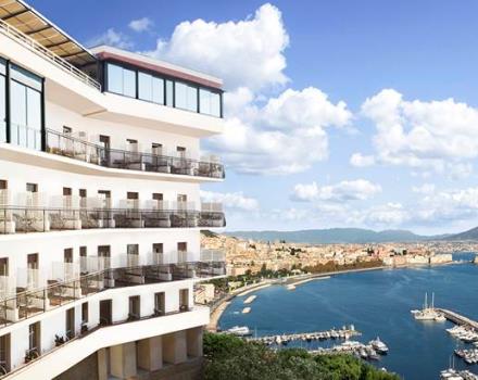 Hotel Paradiso Napels. Uitzicht op de baai van Napels Posillipo hotel